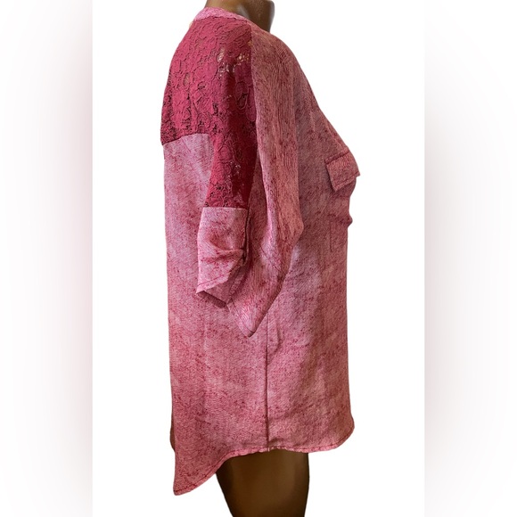 about a girl LA Mixed Media Blouse - Picture 3 of 8